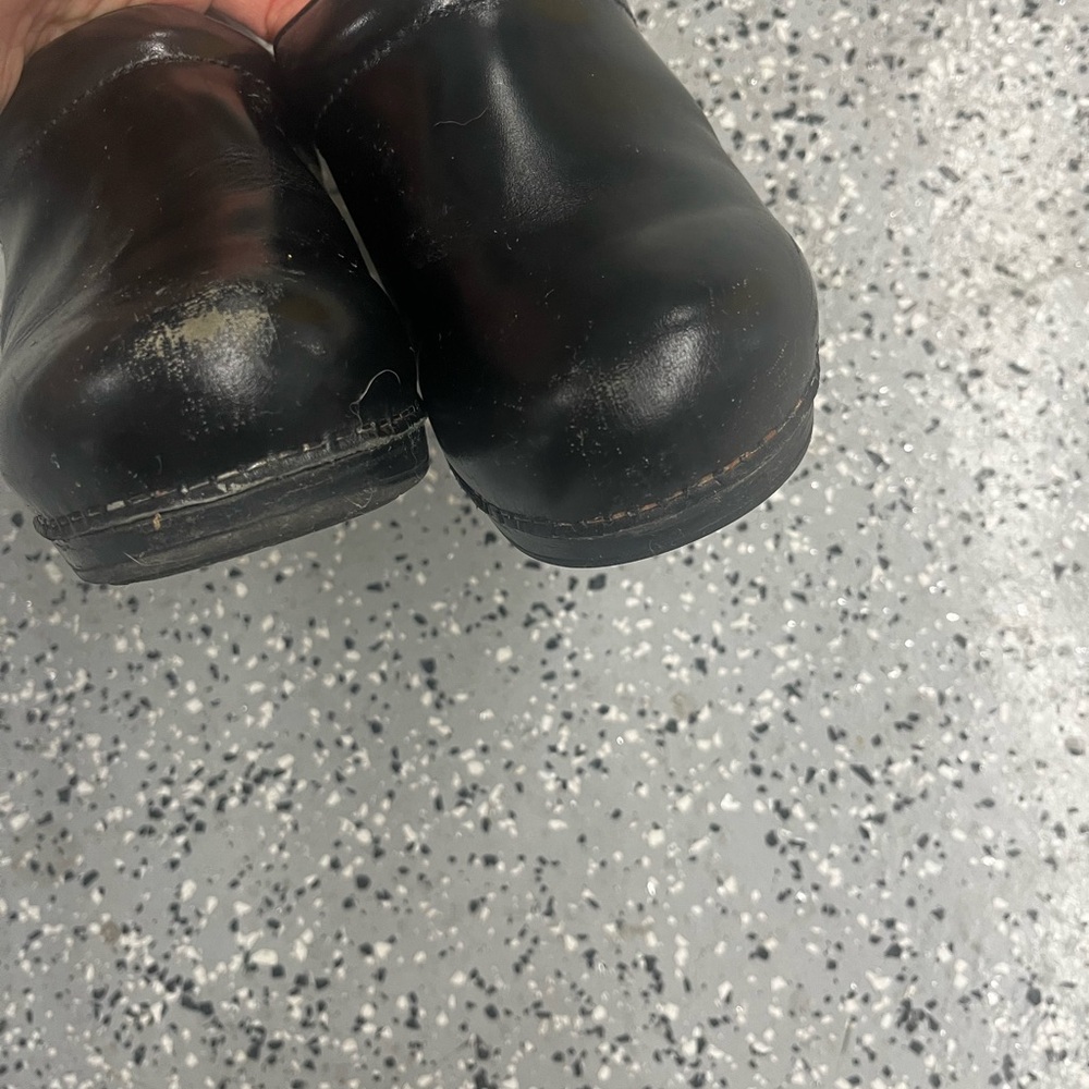 Dansko Black Leather Slip-On Shoes - Picture 2 of 4